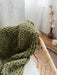 Chunky Knit Blanket in Khaki Blankets Anzy Home