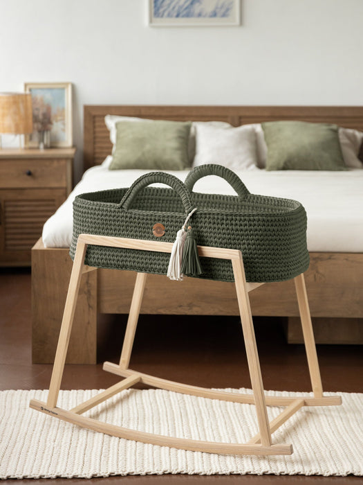 XL Moses Basket Khaki Bassinets & Cradles Anzy Home