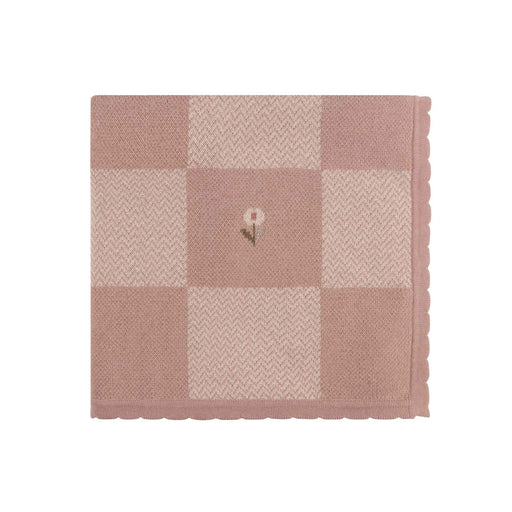 Knit Jacquard Blanket Pink Tricot Bebe