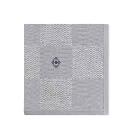 Knit Jacquard Blanket Blue Tricot Bebe