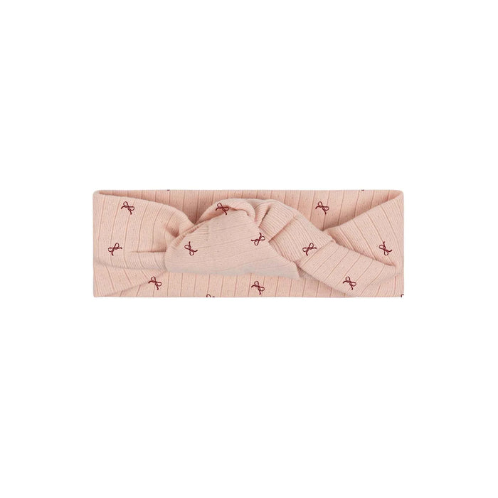 AURORA CLASSICS BABY GIRL SWEATBAND BOW PATTERN COLLECTION . PINK HEADBAND AURORA