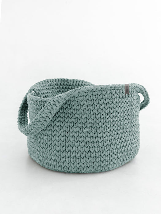 Basket Round with Handles Recycled Laurel Baskets Anzy Home