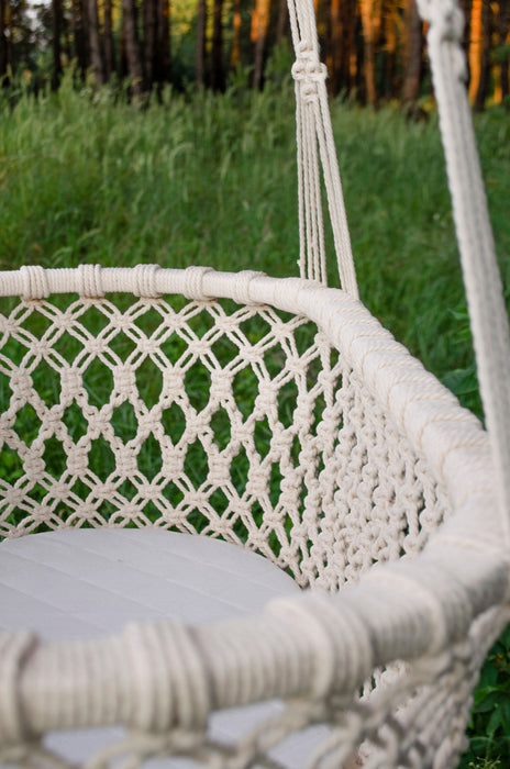 Hanging Macrame Baby Bassinet Bassinets & Cradles Anzy Home