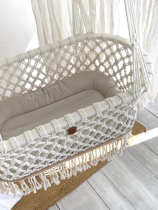 Hanging Macrame Baby Bassinet Bassinets & Cradles Anzy Home