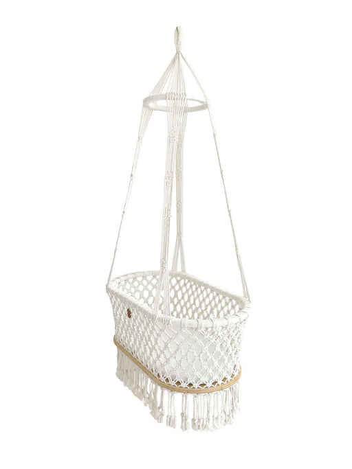 Hanging Macrame Baby Bassinet Bassinets & Cradles Anzy Home