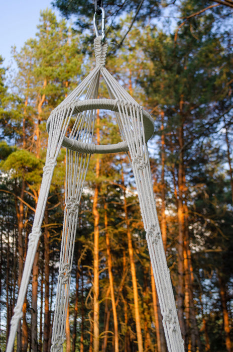 Hanging Macrame Baby Bassinet Bassinets & Cradles Anzy Home
