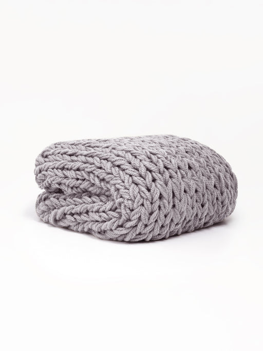 Chunky Knit Blanket in Pale Mauve Blankets Anzy Home