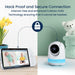 Babysense Max View: Video Baby Monitor with 2 Cameras, Non Wifi, Split Screen, Night Light & Sound Machine Video Monitor Babysense