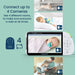 Babysense Max View: Video Baby Monitor with 2 Cameras, Non Wifi, Split Screen, Night Light & Sound Machine Video Monitor Babysense
