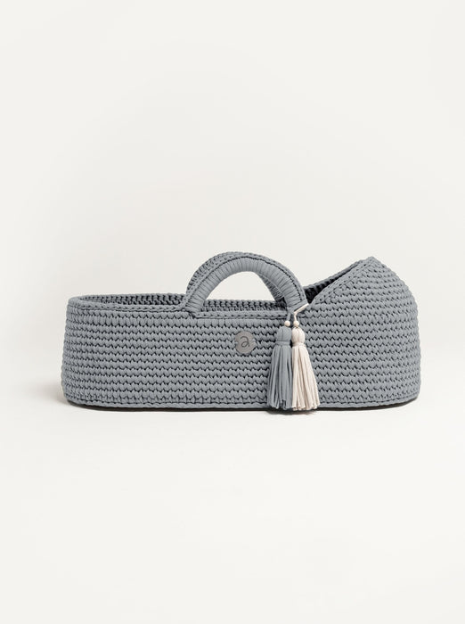 Standard Moses Basket with Round Hood Light Grey Bassinets & Cradles Anzy Home