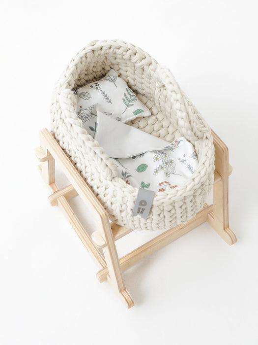 Mini Doll Moses Basket w/Rocking Stand Dolls, Playsets & Toy Figures Anzy Home