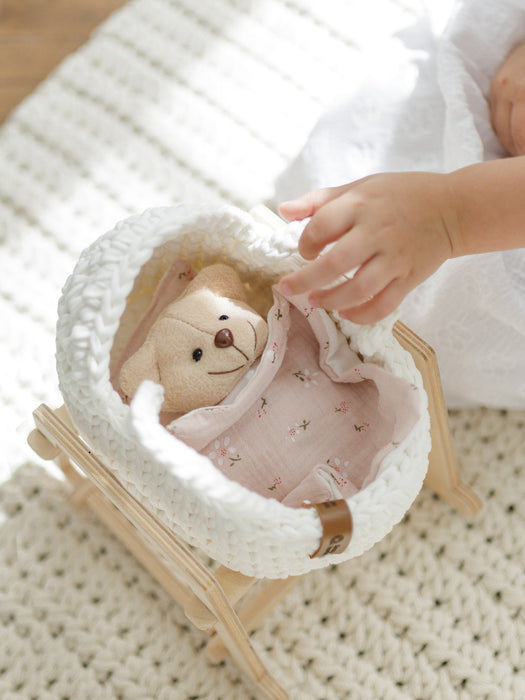 Mini Doll Moses Basket w/Rocking Stand Dolls, Playsets & Toy Figures Anzy Home
