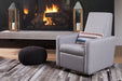 MONTE GRANO GLIDER RECLINER GREY ENVIROLEATHER