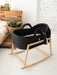 XL Moses Basket with Round Hood Black Bassinets & Cradles Anzy Home
