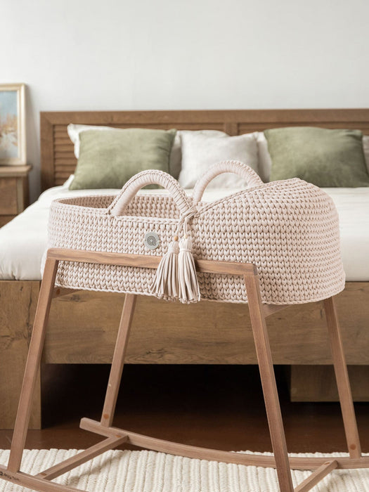 XL Moses Basket with Round Hood Pearl Bassinets & Cradles Anzy Home