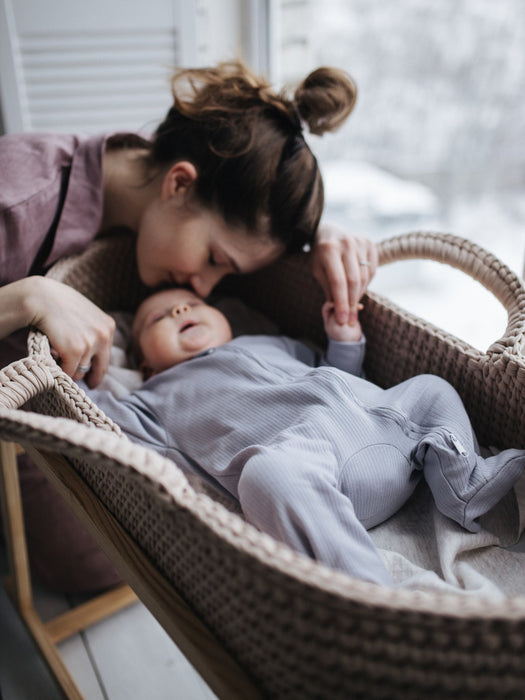 Standard Moses Basket with Round Hood Bassinets & Cradles Anzy Home