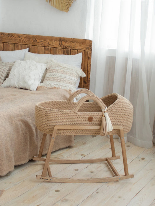 Standard Moses Basket with Round Hood Bassinets & Cradles Anzy Home