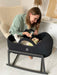 Standard Moses Basket with Round Hood Black Bassinets & Cradles Anzy Home