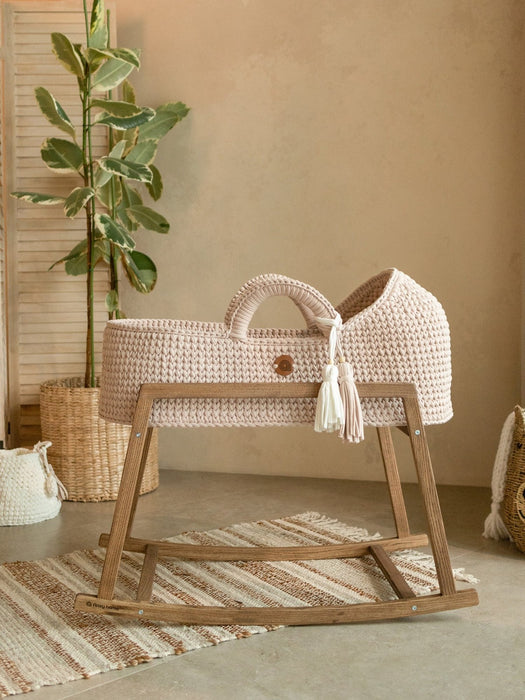 Standard Moses Basket with Round Hood Pearl Bassinets & Cradles Anzy Home