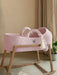 Standard Moses Basket with Round Hood Pink Bassinets & Cradles Anzy Home