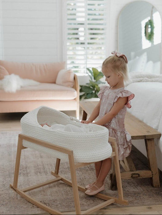Standard Moses Basket with Round Hood Bassinets & Cradles Anzy Home