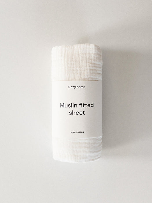 Muslin Fitted Sheets Standard | US Stock Bassinet & Cradle Accessories Anzy Home