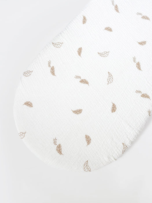 Muslin Mattress Fitted Sheets Leaves One Size Bassinet & Cradle Accessories Anzy Home