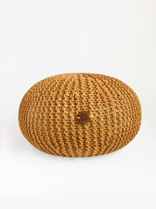 Pouf Classic Recycled Mustard cord Pouf Anzy Home