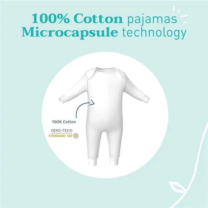 MUSTELA - STELATOPIA SKIN SOOTHING PAJAMAS, WHITE (6-12M) HEALTH MUSTELA