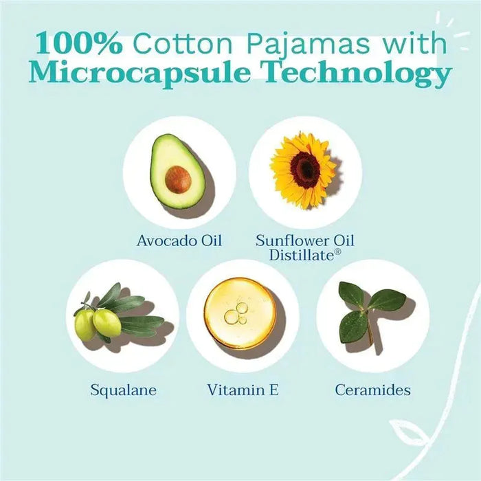 MUSTELA - STELATOPIA SKIN SOOTHING PAJAMAS, WHITE (6-12M) HEALTH MUSTELA