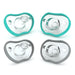 Flexy Silicone Pacifiers Teal-Grey 0-3 Months 4-Pack Pacifiers & Teethers Nanobébé