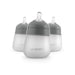 9oz Flexy Silicone Baby Bottle 3-Pack Grey Baby Bottles Nanobébé