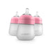 9oz Flexy Silicone Baby Bottle 3-Pack Pink Baby Bottles Nanobébé