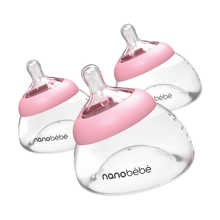 Breastmilk Baby Bottle 3-Pack Pink Baby Bottles Nanobébé