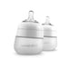 5oz Flexy Silicone Baby Bottle 2-Pack White Baby Bottles Nanobébé