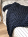 Chunky Knit Blanket in Navy Blue Anzy Home