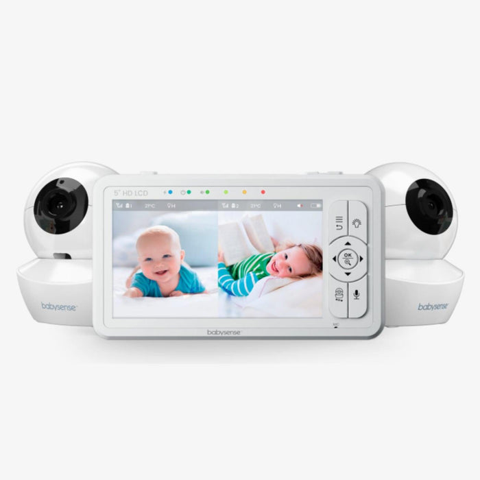 Babysense HD S2: Video Baby Monitor with 2 Cameras, Non Wifi, Split Screen & Night Light Machine Video Monitor Babysense