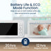 Babysense HD S2: Video Baby Monitor with 2 Cameras, Non Wifi, Split Screen & Night Light Machine Video Monitor Babysense