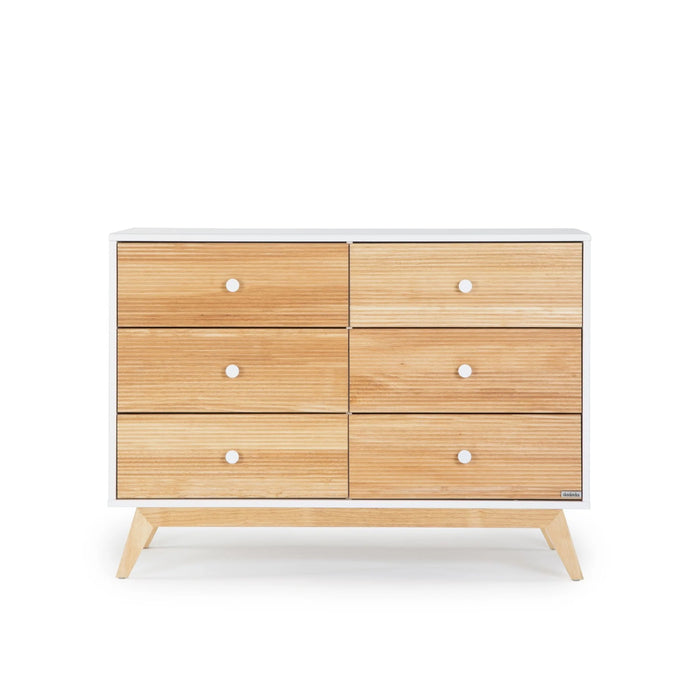 DADADA MERRY 6-DRAWER DRESSER, WHITE/NATURAL FURNITURE DADADA