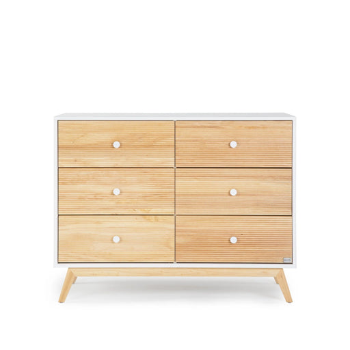 DADADA MERRY 6-DRAWER DRESSER, WHITE/NATURAL FURNITURE DADADA
