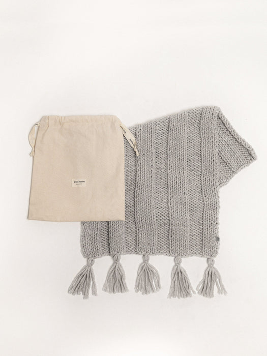 Boho Hand-Knitted Baby Blanket Blankets Anzy Home