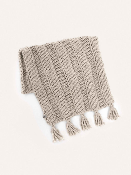 Boho Hand-Knitted Baby Blanket