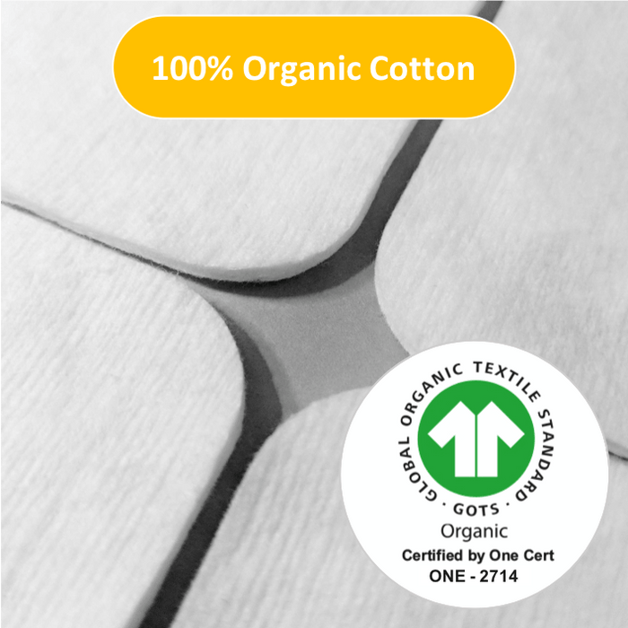 NOLEO Organic Cotton Pads - Large 3.54"x3.54" M4A
