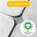 NOLEO Organic Cotton Pads - Large 3.54"x3.54" M4A