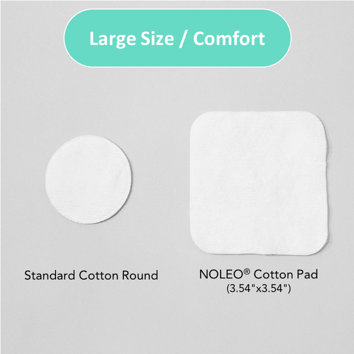 NOLEO Organic Cotton Pads - Large 3.54"x3.54" M4A
