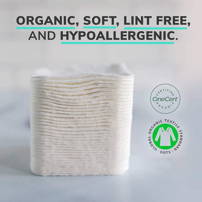 NOLEO Organic Cotton Pads - XL 3.54"x4.33" Diaper Rash Treatment Cream > Baby Wipes > Liniment > Organic Baby Wipes > Baby Lotion > Cloth Diaper Safe Rash Cream M4A