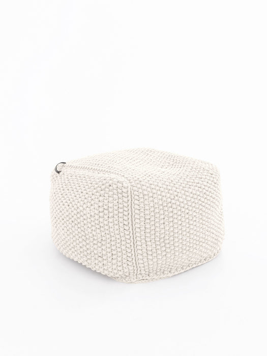 Pouf Square Recycled Off-white Pouf Anzy Home