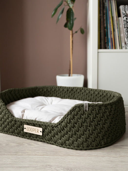 Personalized Recycled Cotton Pet Bed Pet Bed Anzy Home