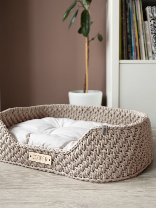 Personalized Recycled Cotton Pet Bed Pet Bed Anzy Home