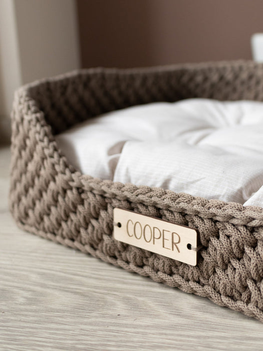 Personalized Recycled Cotton Pet Bed Pet Bed Anzy Home